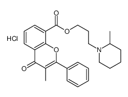 3-(2-methylpiperidin-1-yl)propyl 3-methyl-4-oxo-2-phenylchromene-8-carboxylate,hydrochloride结构式