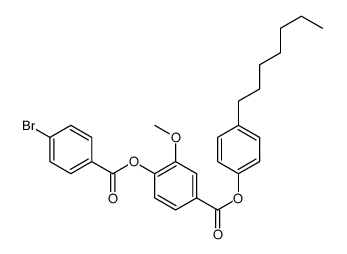 (4-heptylphenyl) 4-(4-bromobenzoyl)oxy-3-methoxybenzoate Structure