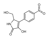 3-Hydroxy-5-hydroxymethyl-4-(4-nitro-phenyl)-1,5-dihydro-pyrrol-2-one结构式