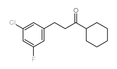 2-(3-CHLORO-5-FLUOROPHENYL)ETHYL CYCLOHEXYL KETONE结构式