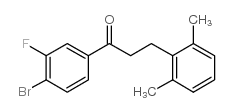 4'-BROMO-3-(2,6-DIMETHYLPHENYL)-3'-FLUOROPROPIOPHENONE Structure