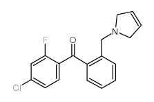 4-CHLORO-2-FLUORO-2'-(3-PYRROLINOMETHYL) BENZOPHENONE结构式