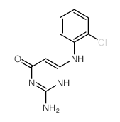 2-amino-6-[(2-chlorophenyl)amino]-1H-pyrimidin-4-one结构式