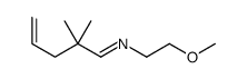 N-(2-methoxyethyl)-2,2-dimethylpent-4-en-1-imine Structure