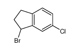 1-bromo-6-chloro-2,3-dihydro-1H-indene结构式