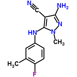 3-Amino-5-[(4-fluoro-3-methylphenyl)amino]-1-methyl-1H-pyrazole-4-carbonitrile Structure