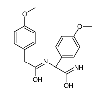 N-[(1R)-2-氨基-1-(4-甲氧基苯基)-2-氧代乙基]-4-甲氧基苯乙酰胺结构式