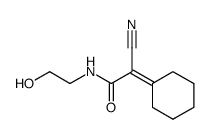 2-cyano-2-cyclohexylidene-N-(2-hydroxyethyl)acetamide结构式