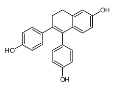 1,2-bis(4-hydroxyphenyl)-3,4-dihydro-6-hydroxynaphthalene Structure