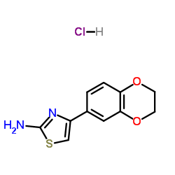 4-(2,3-Dihydro-1,4-benzodioxin-6-yl)-1,3-thiazol-2-amine hydrochloride (1:1)结构式