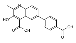 6-(4-carboxyphenyl)-3-hydroxy-2-methylquinoline-4-carboxylic acid Structure