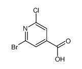 2-bromo-6-chloropyridine-4-carboxylic acid structure