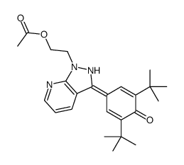 2-(3-(3,5-di-tert-butyl-4-hydroxyphenyl)-1H-pyrazolo(3,4-b)pyridin-1-yl)ethyl acetate Structure