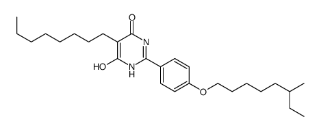 4-hydroxy-2-[4-(6-methyloctoxy)phenyl]-5-octyl-1H-pyrimidin-6-one结构式