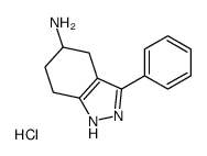 3-phenyl-4,5,6,7-tetrahydro-1H-indazol-5-amine,hydrochloride结构式