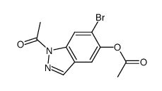 1-acetyl-6-bromo-1H-indazol-5-yl acetate structure