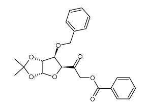 6-O-benzoyl-3-O-benzyl-1,2-O-isopropylidene-5-oxo-D-glucofuranose Structure