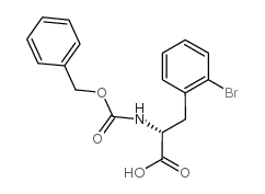 (R)-2-(((BENZYLOXY)CARBONYL)AMINO)-3-(2-BROMOPHENYL)PROPANOIC ACID结构式