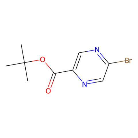 tert-butyl 5-bromopyrazine-2-carboxylate结构式