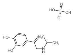 Ethanone, 1- (3,4-dihydroxyphenyl)-2-[(1-methylethyl)amino]-, sulfate (1:1) (salt) Structure