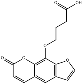 (4-补骨脂素-8-基氧基)丁酸结构式