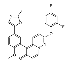 2-(2,4-二氟苯氧基)-5-(2-甲氧基-5-(5-甲基-1,3,4-噁二唑-2-基)苯基)-6H-吡啶并[1,2-b]吡嗪-6-酮图片
