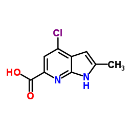 4-Chloro-2-methyl-1H-pyrrolo[2,3-b]pyridine-6-carboxylic acid Structure