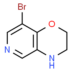 8-Bromo-3,4-dihydro-2H-pyrido[4,3-b][1,4]oxazine structure