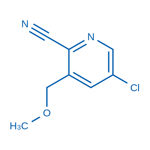 5-Chloro-3-(methoxymethyl)picolinonitrile structure