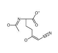 (Z,5S)-5-acetamido-5-carboxy-1-diazonio-pent-1-en-2-olate结构式