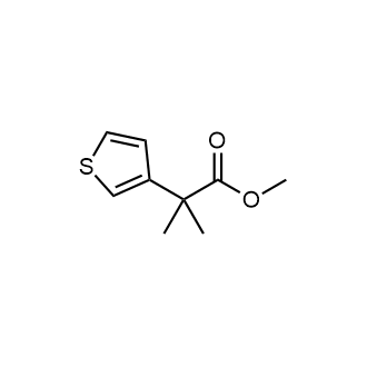 2-甲基-2-噻吩-3-基-丙酸甲酯结构式