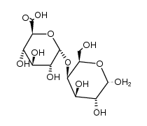 4-O-(α-D-Glucopyranosyl-uronsaeure)-D-galactose Structure