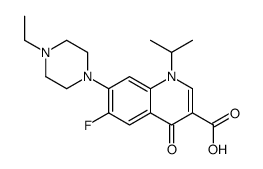 7-(4-ethylpiperazin-1-yl)-6-fluoro-4-oxo-1-propan-2-ylquinoline-3-carboxylic acid结构式