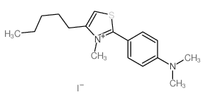 Thiazolium, 2-[4-(dimethylamino)phenyl]-3-methyl-4-pentyl-, iodide picture