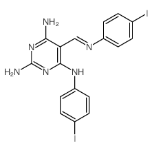 N4-(4-iodophenyl)-5-[(4-iodophenyl)iminomethyl]pyrimidine-2,4,6-triamine picture