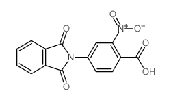 4-(1,3-dioxoisoindol-2-yl)-2-nitro-benzoic acid结构式