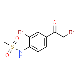 N-(2-BROMO-4-(2-BROMOACETYL)PHENYL)METHANESULFONAMIDE Structure