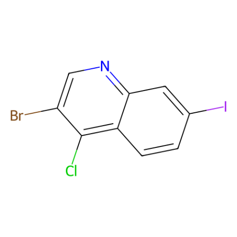 3-bromo-4-chloro-7-iodo-quinoline Structure