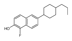 1-fluoro-6-(4-propylcyclohexyl)naphthalen-2-ol结构式