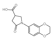 1-(2,3-DIHYDRO-BENZO[1,4]DIOXIN-6-YL)-5-OXO-PYRROLIDINE-3-CARBOXYLIC ACID Structure