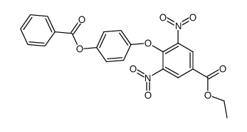 4-(4-Benzoyloxy-phenoxy)-3.5-dinitro-benzoesaeure-aethylester结构式