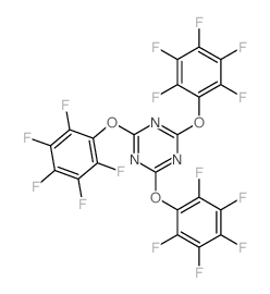 1,3,5-Triazine,2,4,6-tris(2,3,4,5,6-pentafluorophenoxy)- Structure