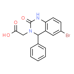 2-(6-bromo-2-oxo-4-phenyl-1,4-dihydroquinazolin-3(2H)-yl)acetic acid structure