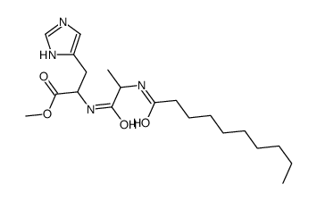 methyl 2-[2-(decanoylamino)propanoylamino]-3-(1H-imidazol-5-yl)propanoate结构式