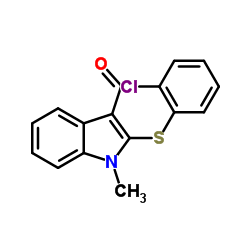 2-[(2-Chlorophenyl)sulfanyl]-1-methyl-1H-indole-3-carbaldehyde Structure