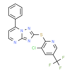 2-([3-CHLORO-5-(TRIFLUOROMETHYL)-2-PYRIDINYL]SULFANYL)-7-PHENYL[1,2,4]TRIAZOLO[1,5-A]PYRIMIDINE picture