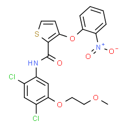 N-[2,4-Dichloro-5-(2-methoxyethoxy)phenyl]-3-(2-nitrophenoxy)-2-thiophenecarboxamide结构式