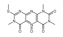 1,3,6-trimethyl-7-(methylthio)pyrimido[5,4-g]pteridine-2,4,5-(1H,3H,6H)-trione 10-oxide结构式