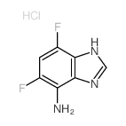 1H-Benzimidazol-4-amine,5,7-difluoro-, hydrochloride (1:1)结构式