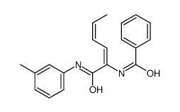 N-[1-(3-methylanilino)-1-oxohexa-2,4-dien-2-yl]benzamide Structure